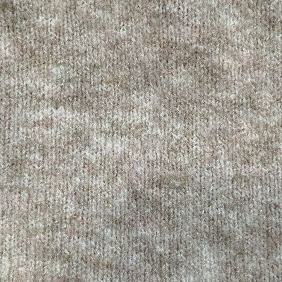 Express Sweater Heather Oatmeal Beige V-Neck Neutral Knit Pullover Wool Blend XS - Picture 9 of 11